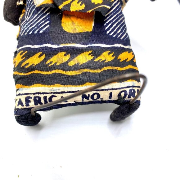 Handcrafted West African Dolls Traditional Senegal Attire Set Of 2  8" Standing - Picture 5 of 8